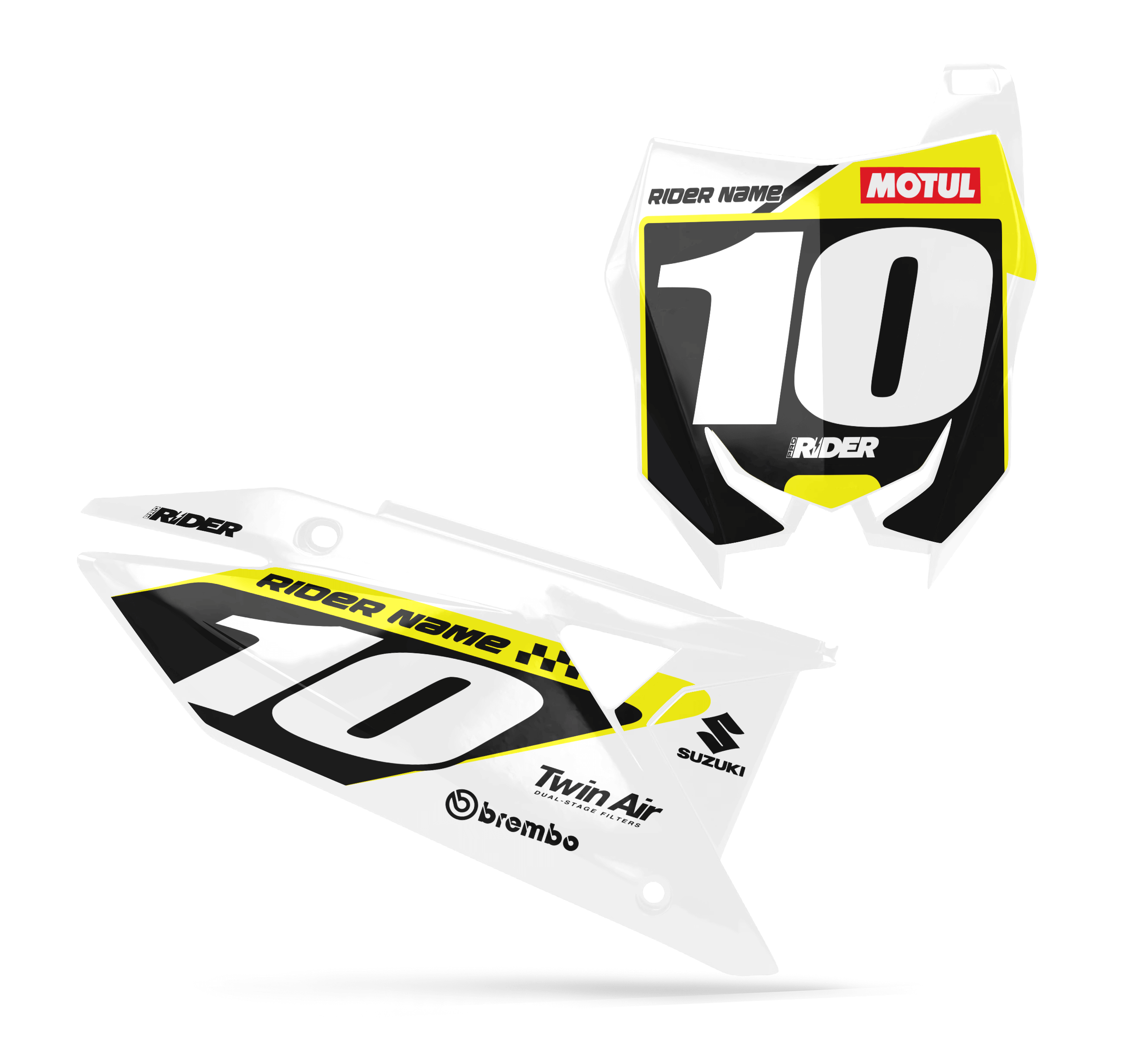 SUZUKI Custom Number Plates | Contact White Black