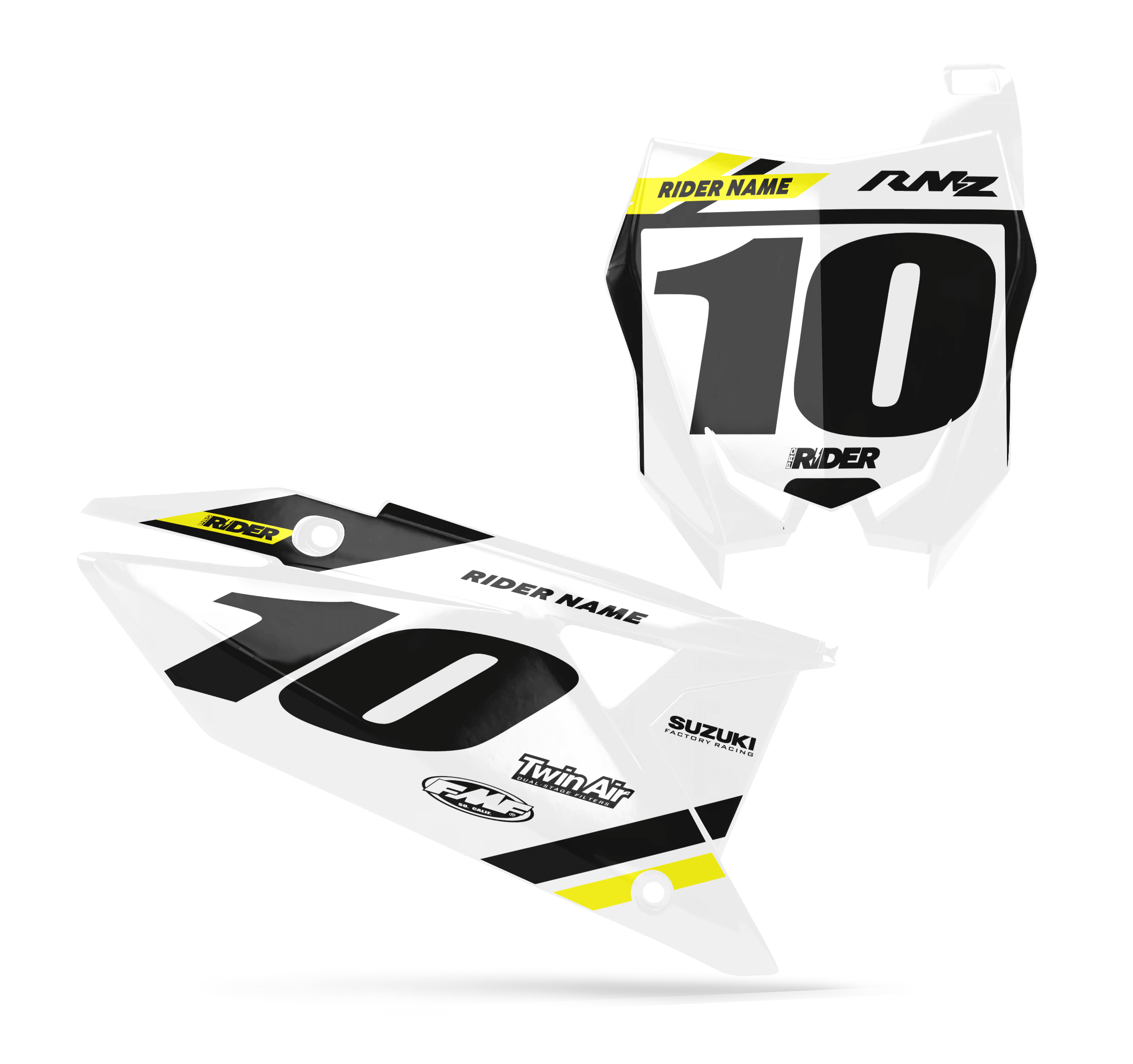 SUZUKI Custom Number Plates | Mount White Black