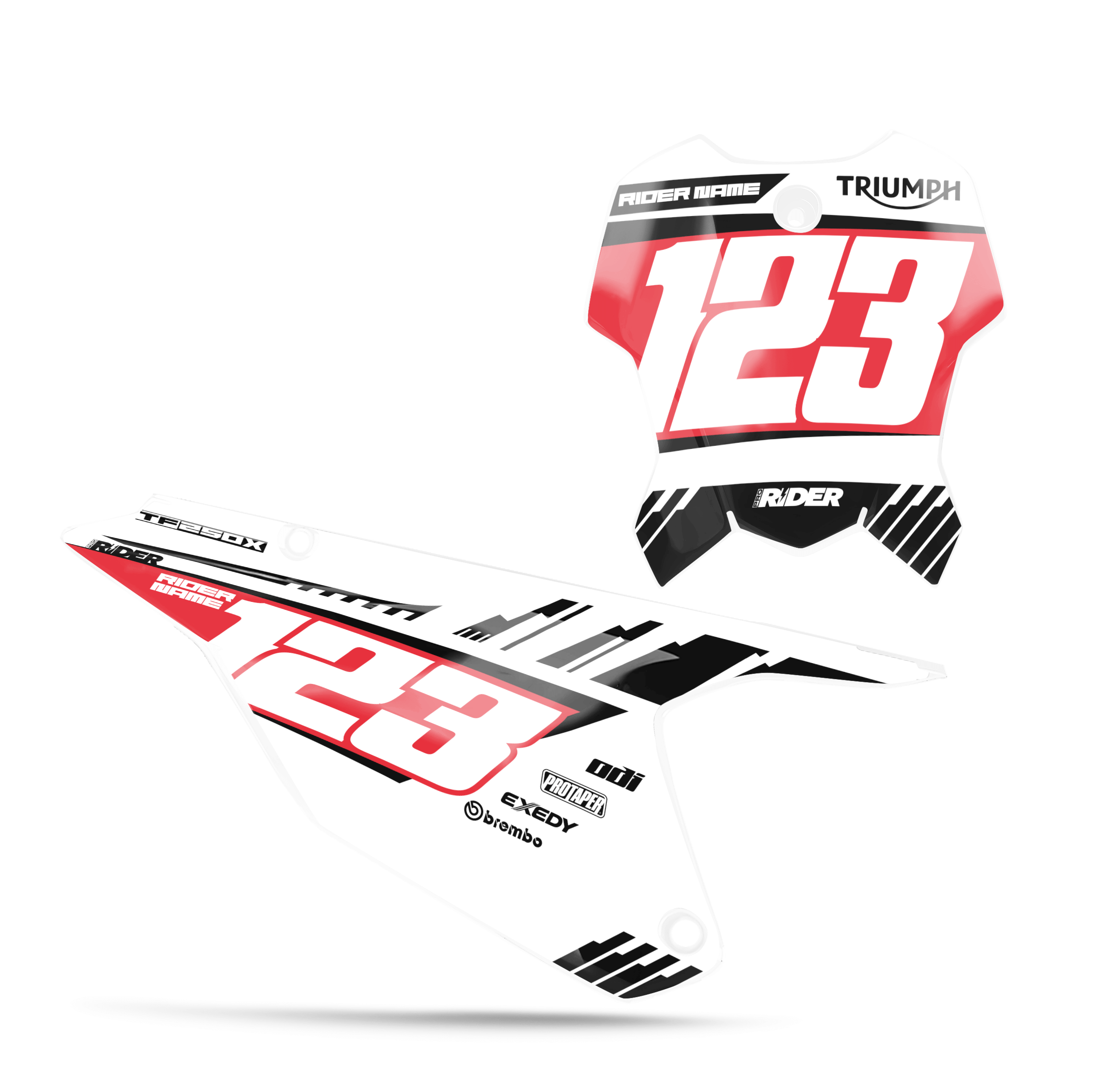 TRIUMPH Custom Number Plates | Maxan Red White