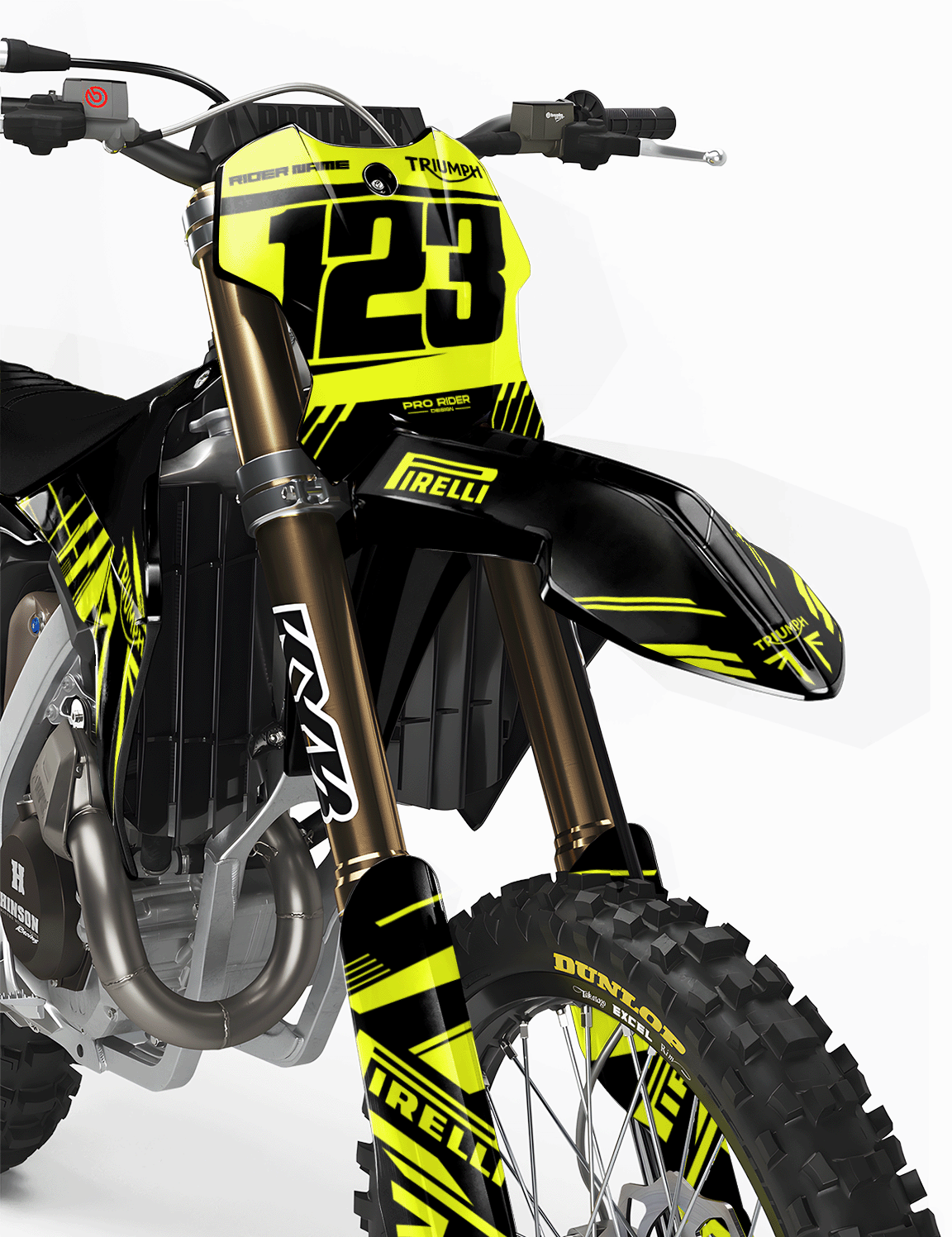TRIUMPH Full Graphics Kit | Stock neon