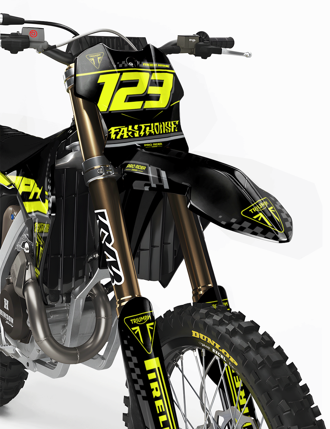 TRIUMPH Full Graphics Kit | Fasthouse neon