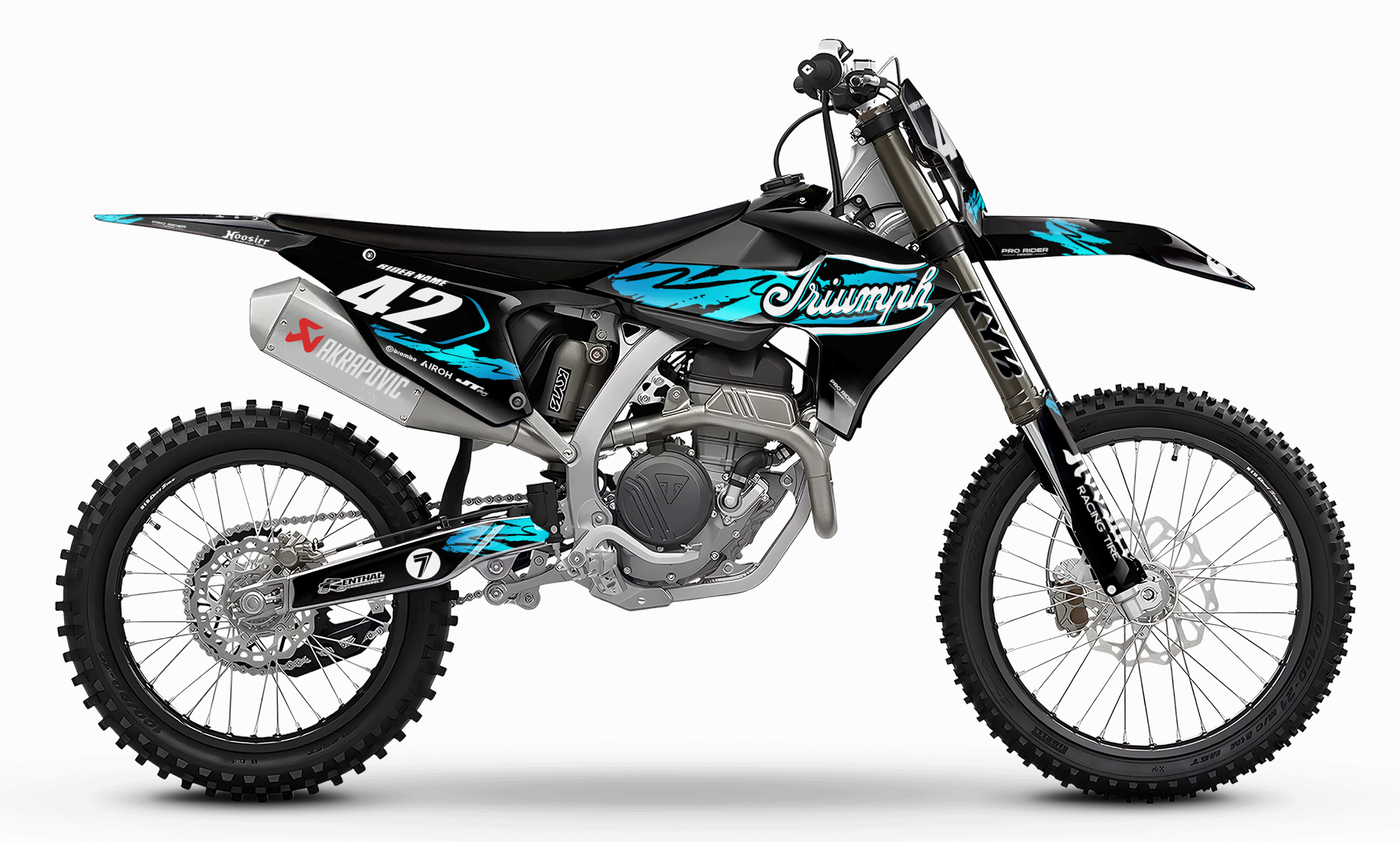TRIUMPH Full Graphics Kit | Blue lines