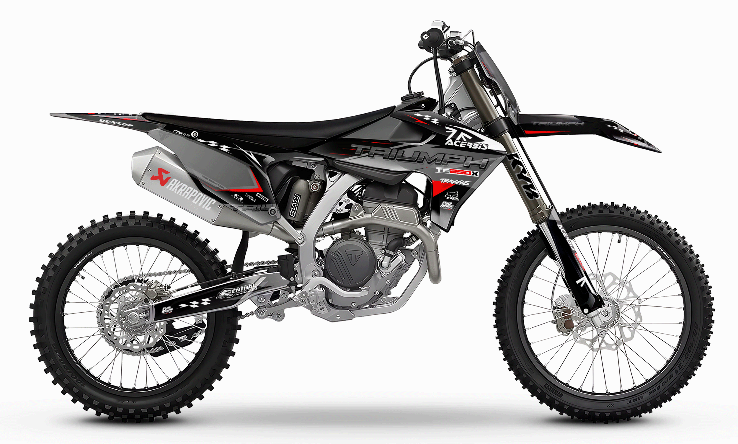 TRIUMPH Full Graphics Kit | Gray lines
