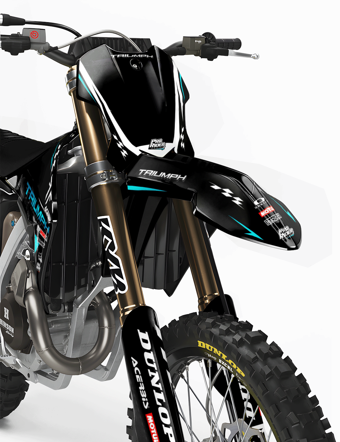 TRIUMPH Full Graphics Kit | Teal lines
