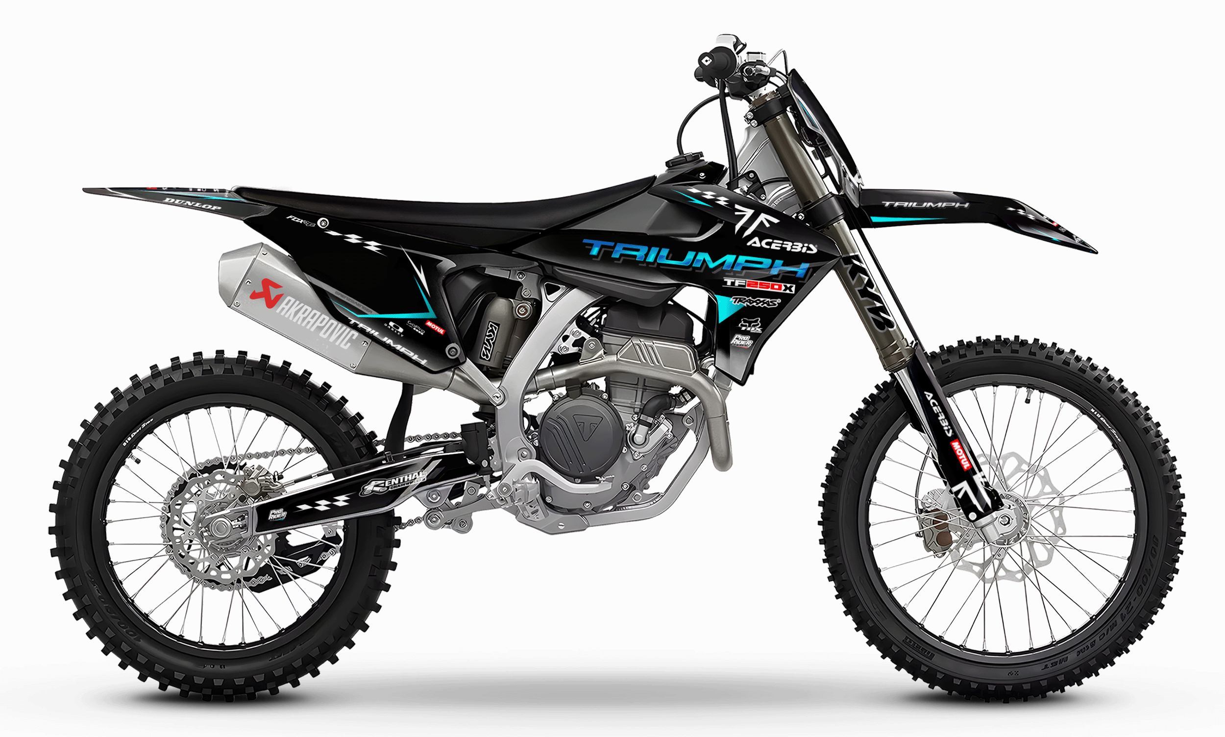 TRIUMPH Full Graphics Kit | Teal lines