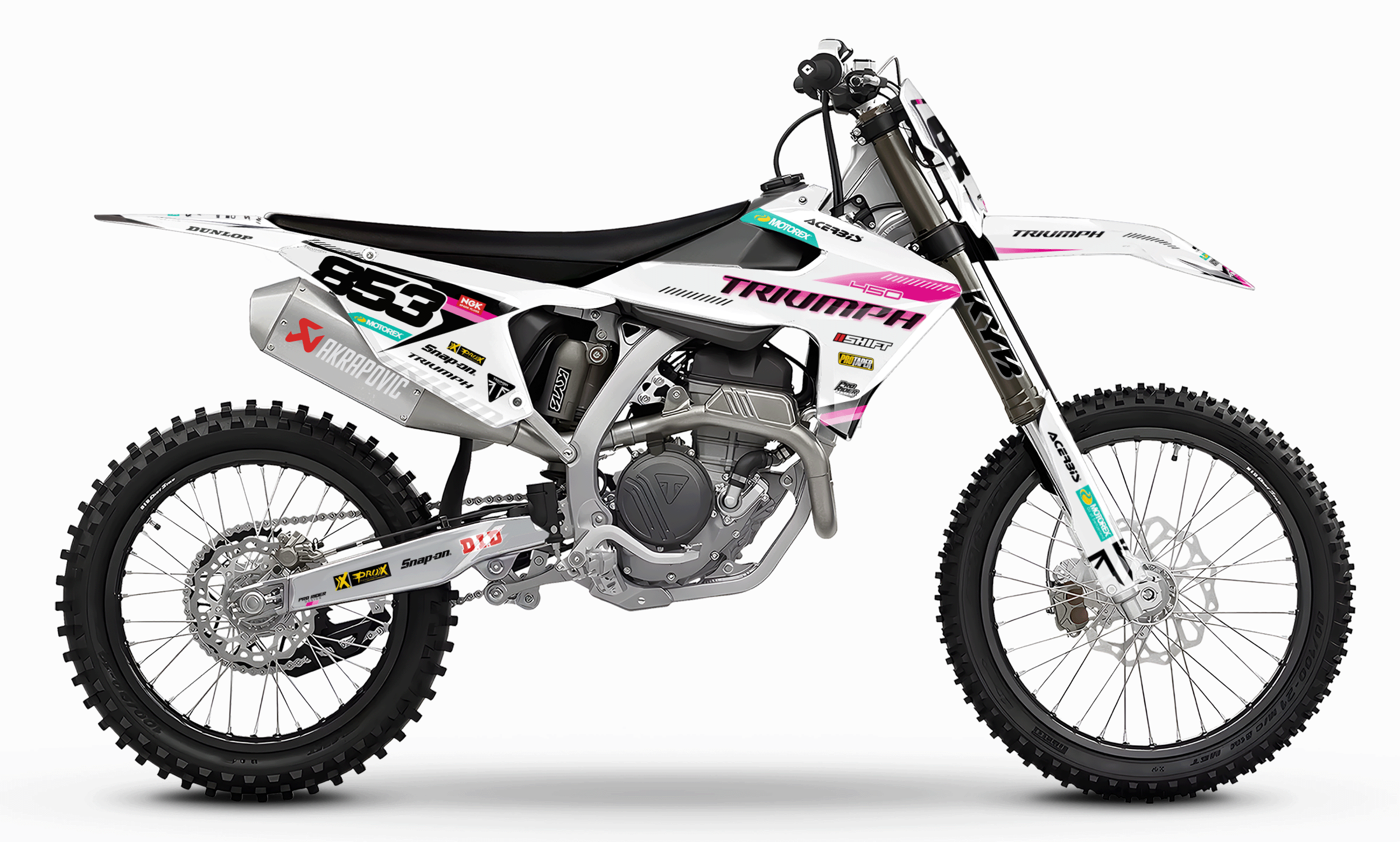 TRIUMPH Full Graphics Kit | Pink lines