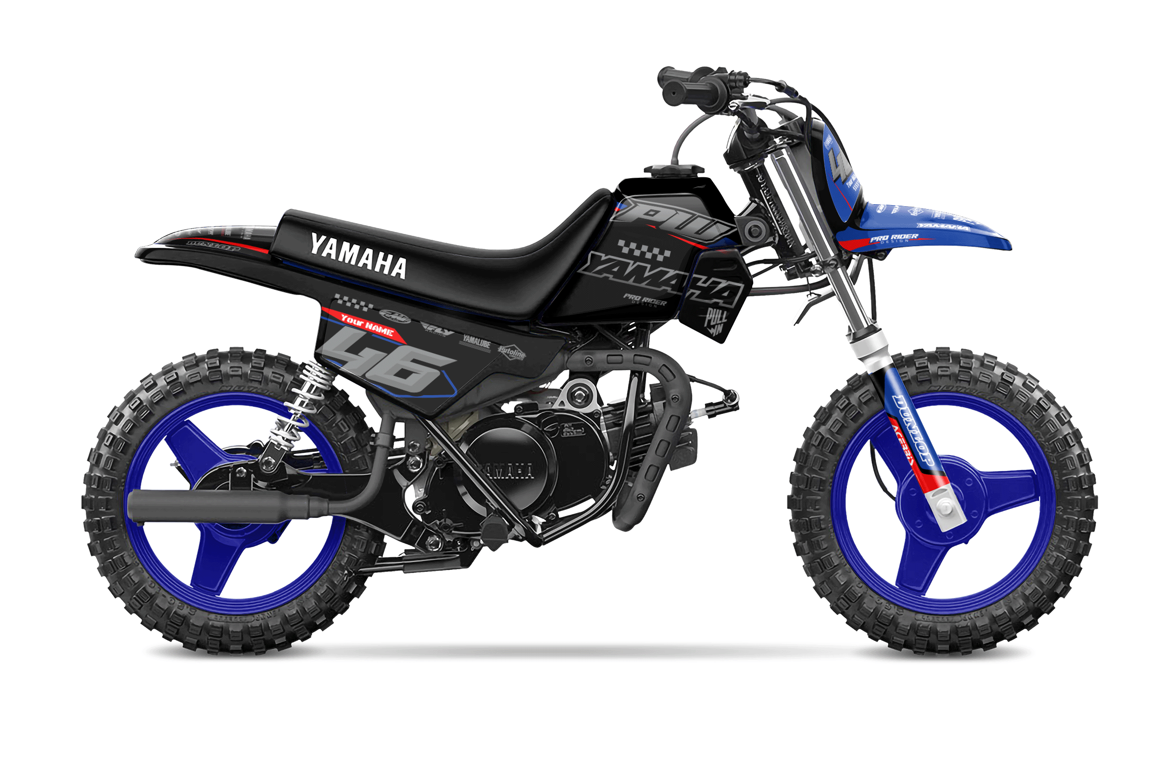 Yamaha Pw-Ttr Full Graphics Kit | Black flag