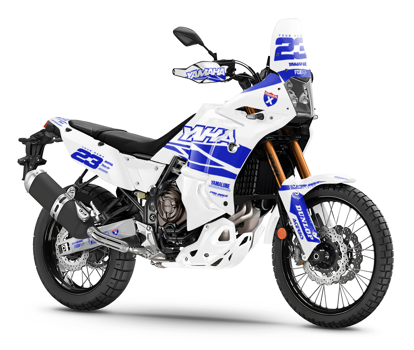 Yamaha Tenere 700 Full Graphics Kit | Speed Blocks white