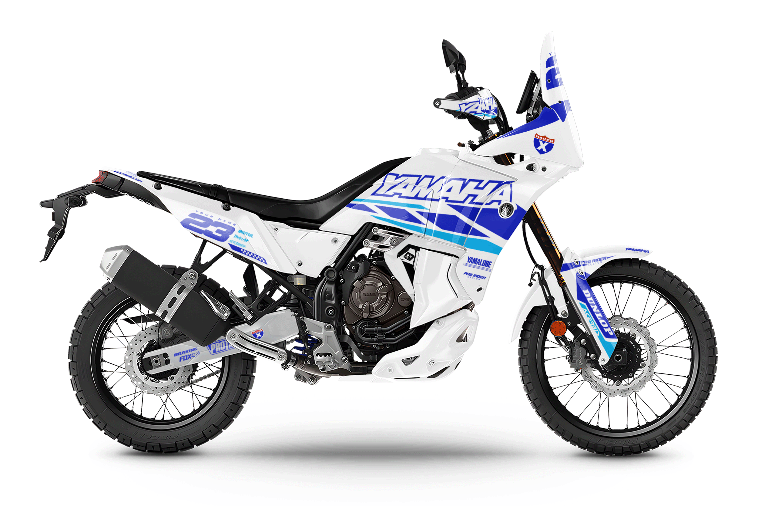 YAMAHA TENERE 700 Full Graphics Kit | Speed Blocks white blue