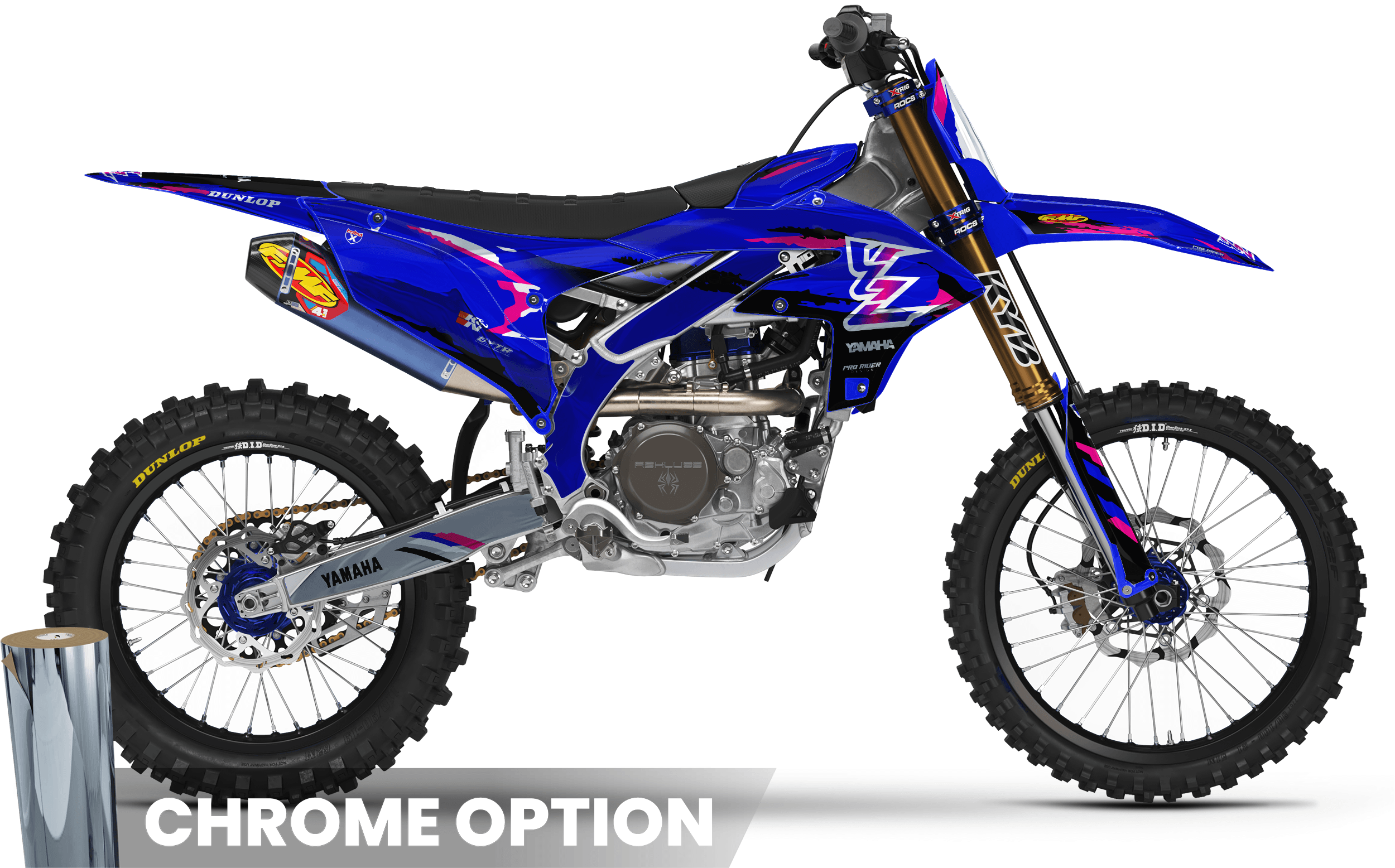 YZ YZF Custom Graphics KIT YAMAHA RETRO BLUE