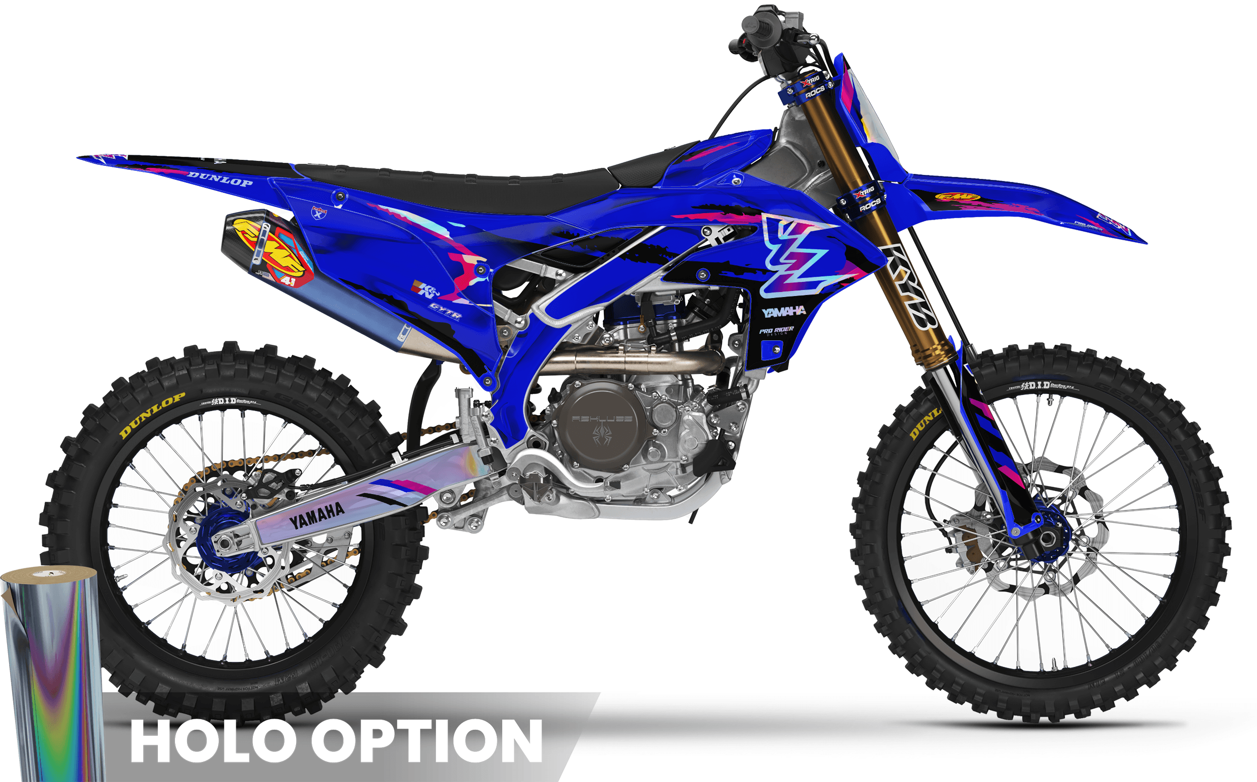 YZ YZF Custom Graphics KIT YAMAHA RETRO BLUE