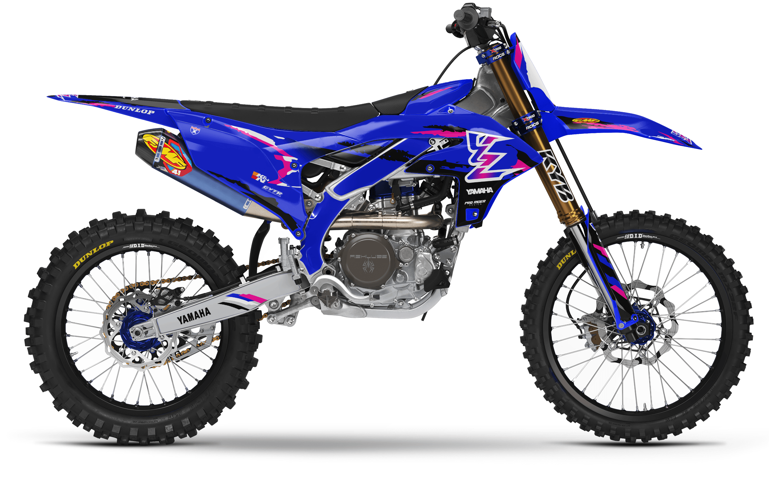 YZ YZF Custom Graphics KIT YAMAHA RETRO BLUE