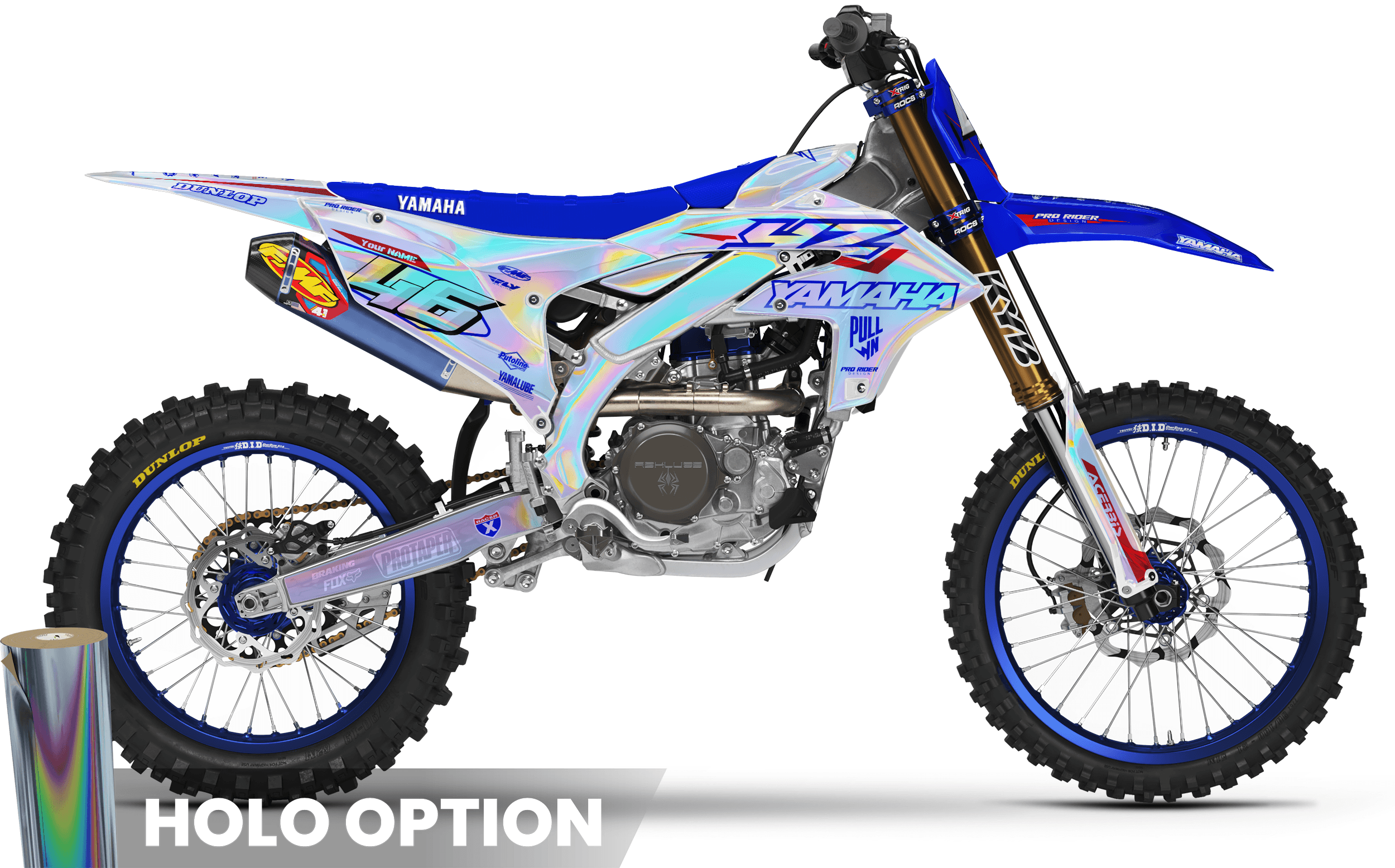 YZ YZF TTR PW Custom Graphics KIT YAMAHA WHITE FLAG