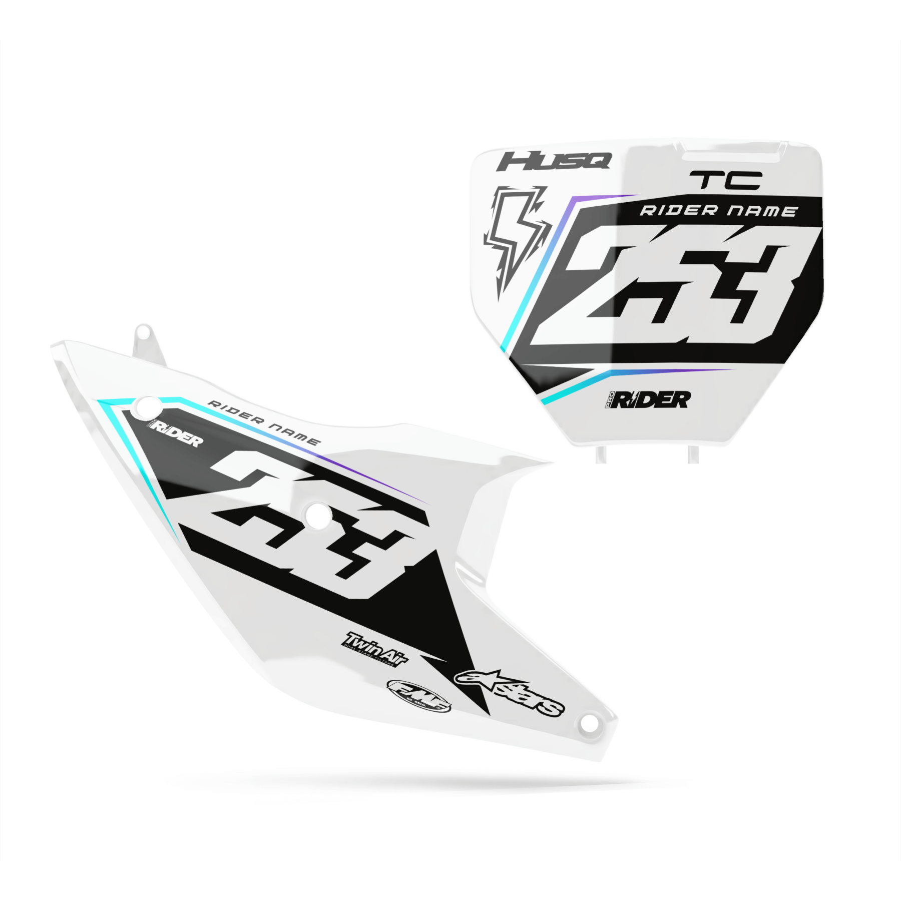 HUSQVARNA Custom Number Plates | Apex White