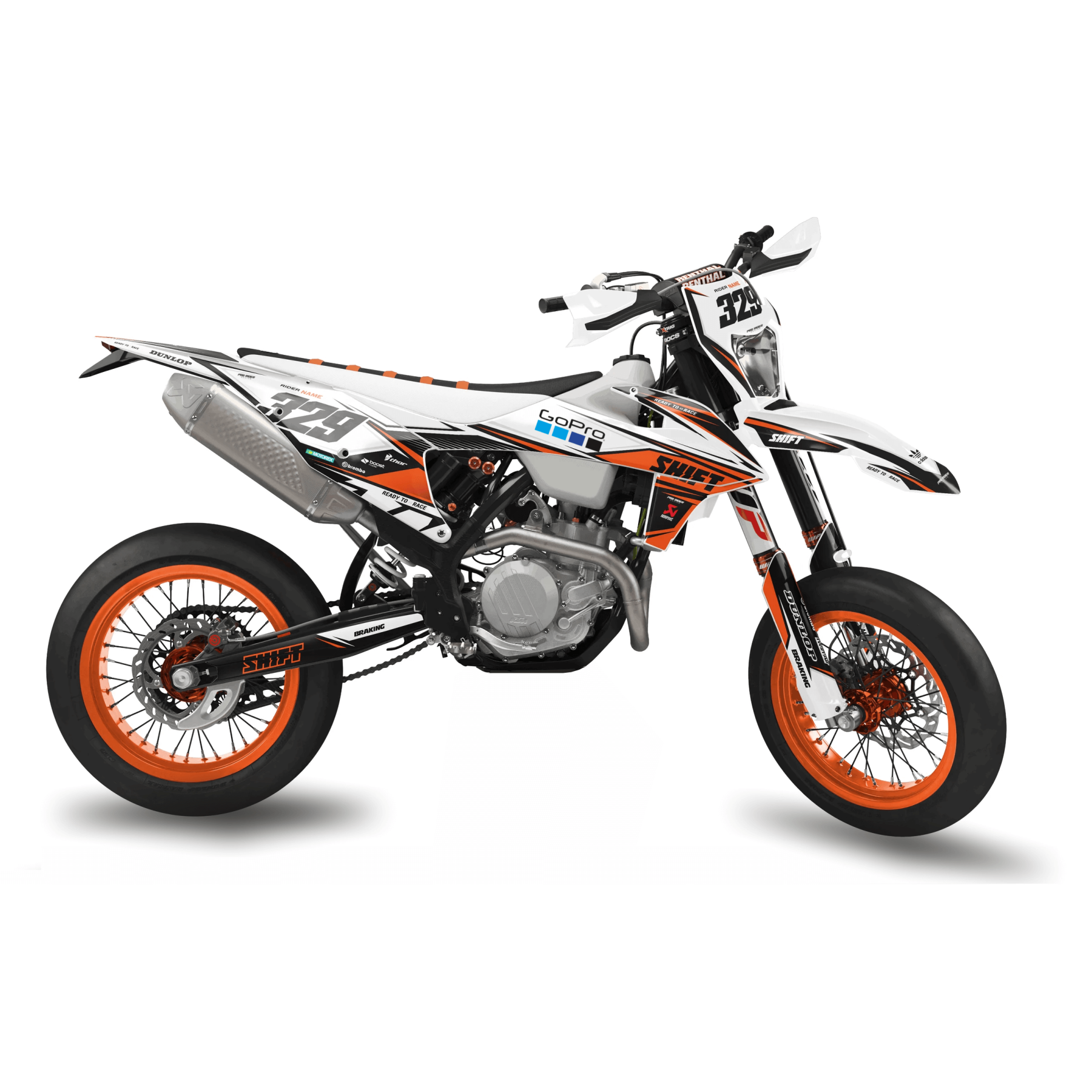 KTM SUPERMOTO Full Graphics Kit | Alien Orange Mode