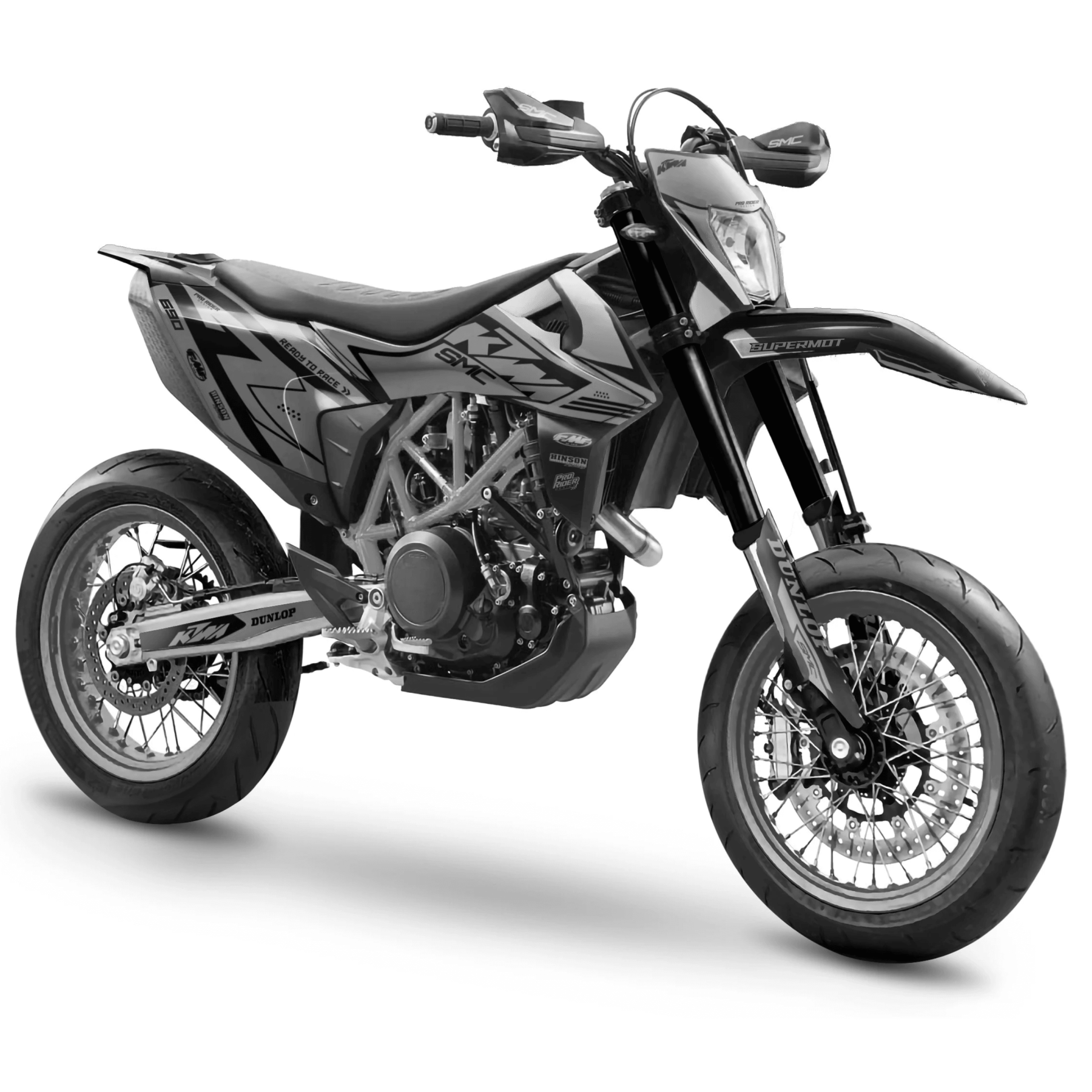 KTM SUPERMOTO Full Graphics Kit | Ready To Race black grey