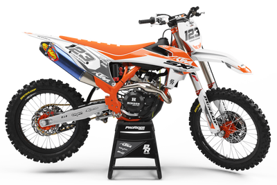 KTM Graphics Kit BUD RACING White And Orange
