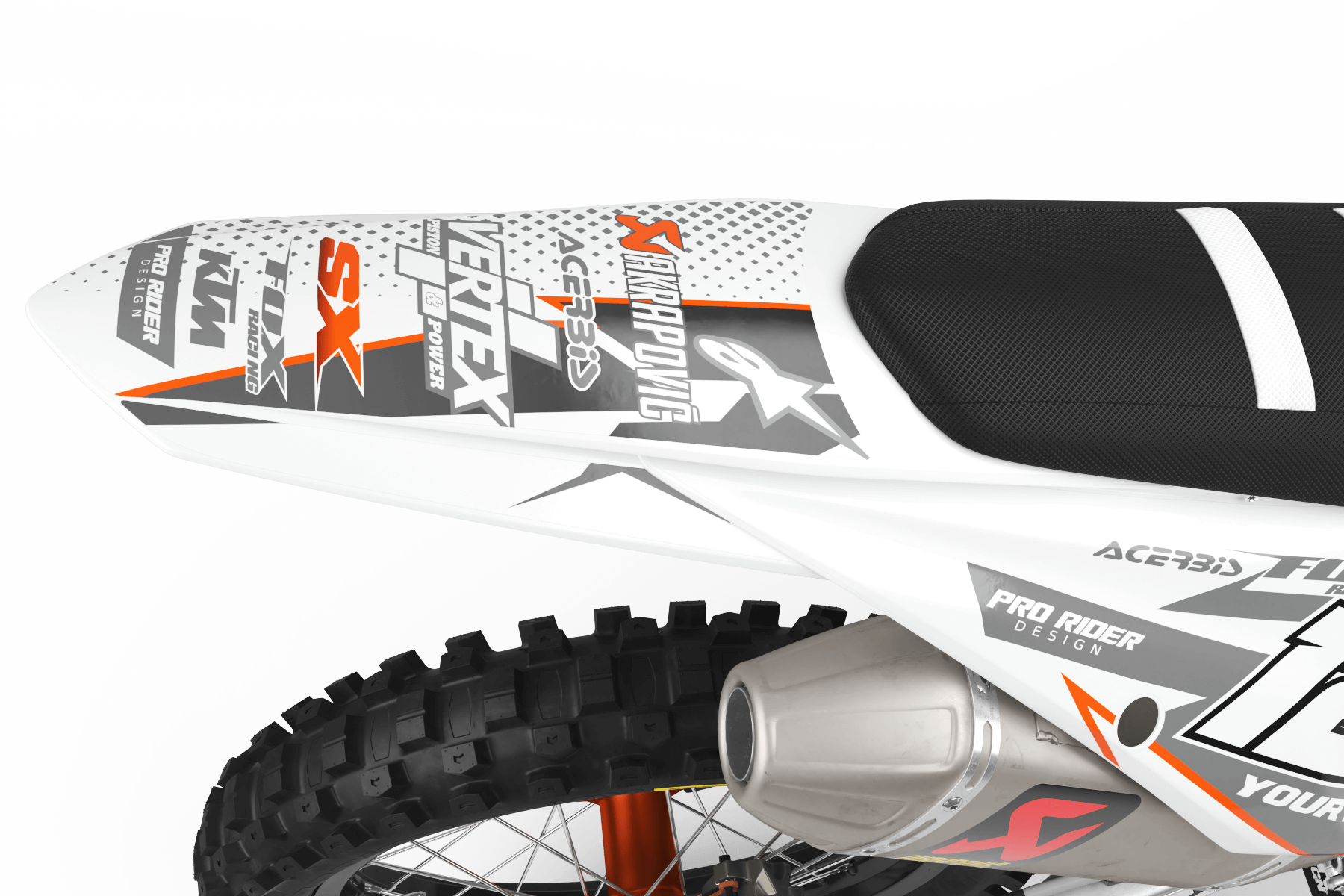 KTM Graphics Kit VERTEX White