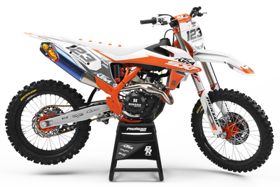 KTM Graphics Kit BUD RACING ORANGE And White