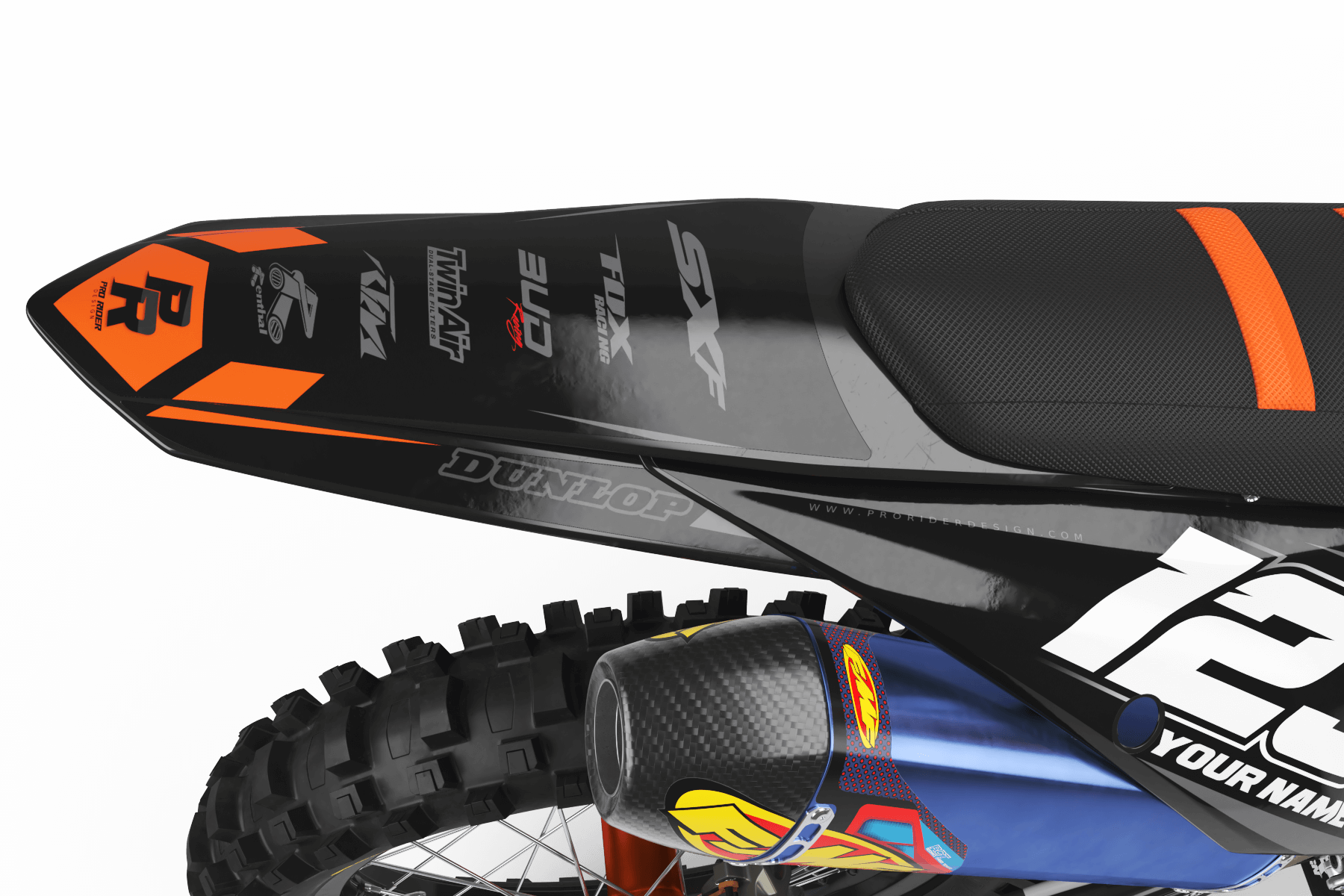 KTM Graphics Kit BUD RACING Black Orange