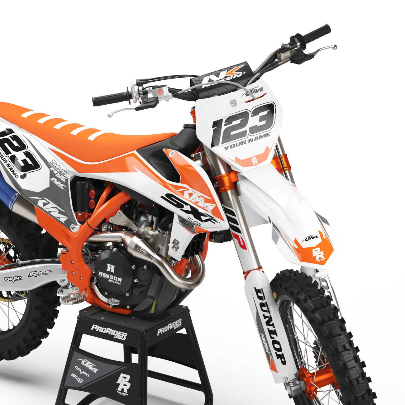 KTM Graphics Kit BUD RACING White And Orange