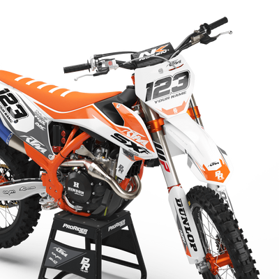 KTM Graphics Kit BUD RACING White And Orange