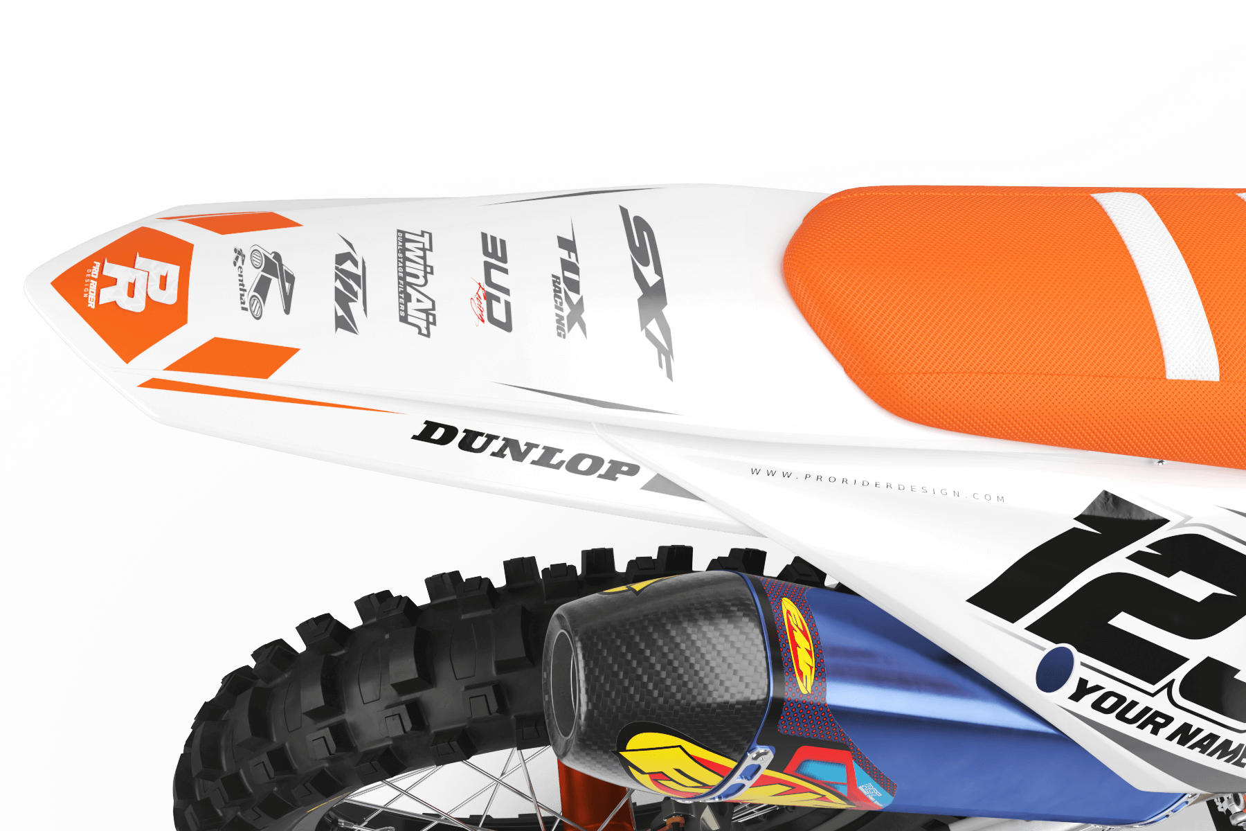 KTM Graphics Kit BUD RACING White And Orange