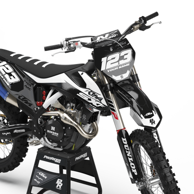 KTM Graphics Kit BUD RACING Black And White