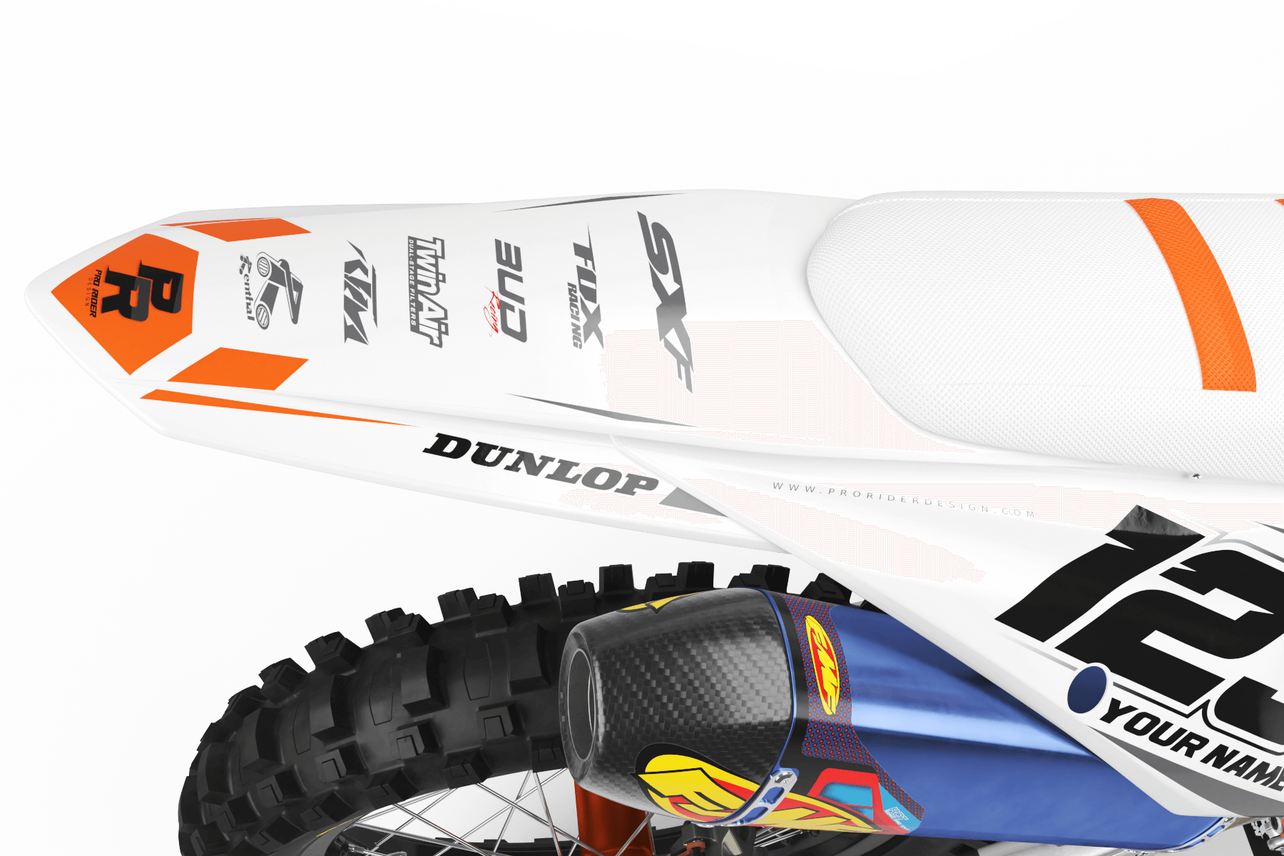KTM Graphics Kit BUD RACING ORANGE And White