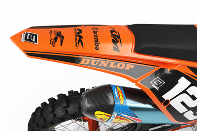 KTM Graphics kit FACTORY Neken BLACK ORANGE : Ideal for KTM fans