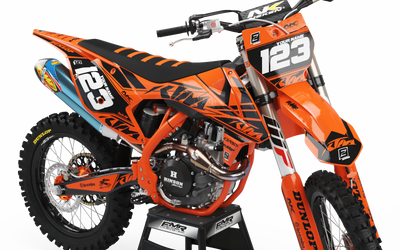 KTM Graphics kit FACTORY Neken BLACK ORANGE : Ideal for KTM fans