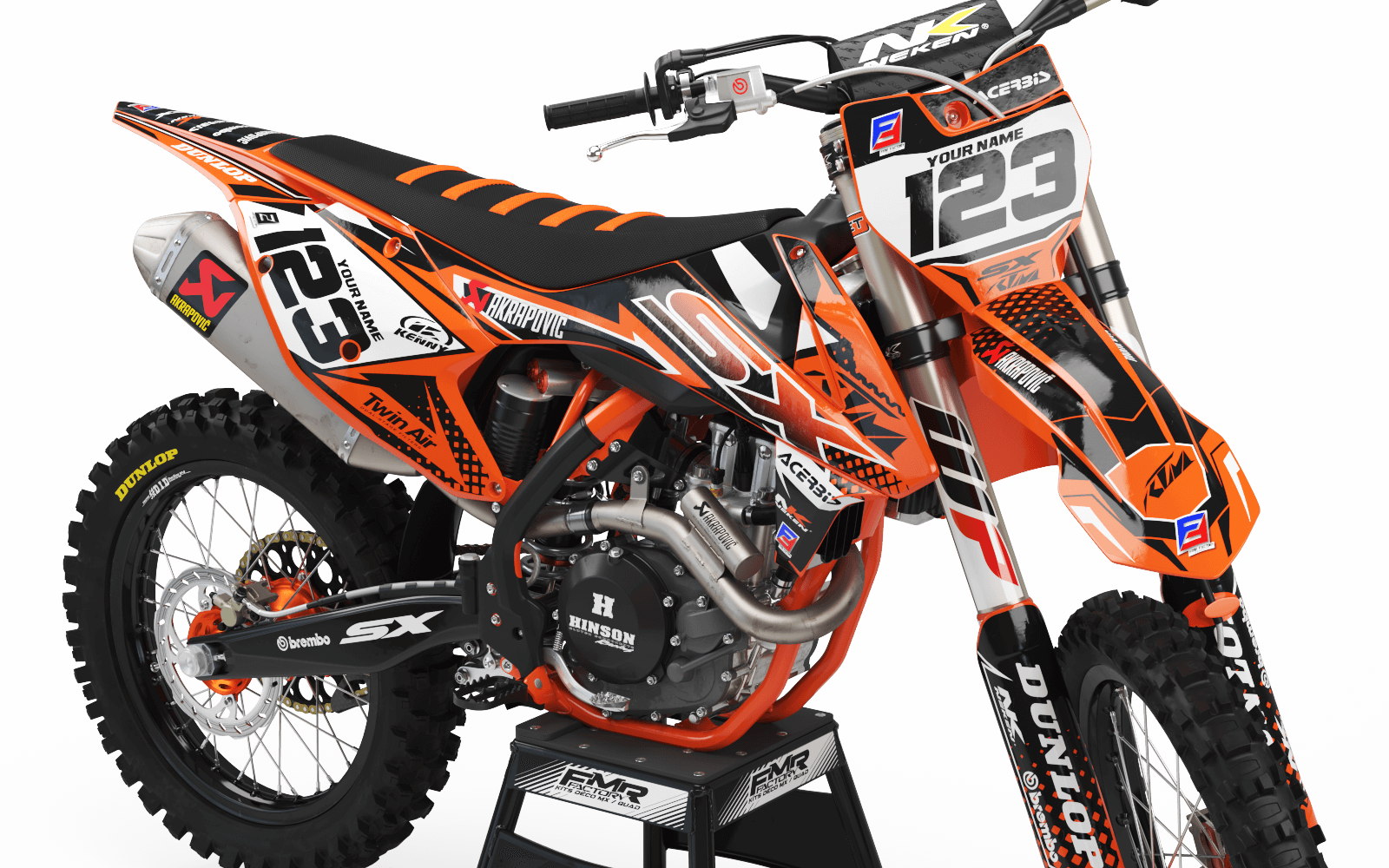 KTM Graphics Kit FACTORY ENERGY orange : with a unique style