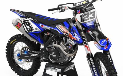 KTM Graphics Kit FACTORY ENERGY BLUE ORANGE : with a unique style