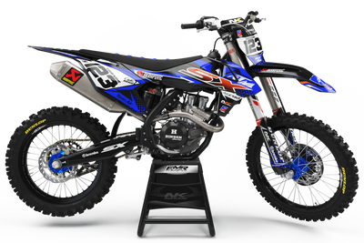 KTM Graphics Kit FACTORY ENERGY BLUE ORANGE : with a unique style