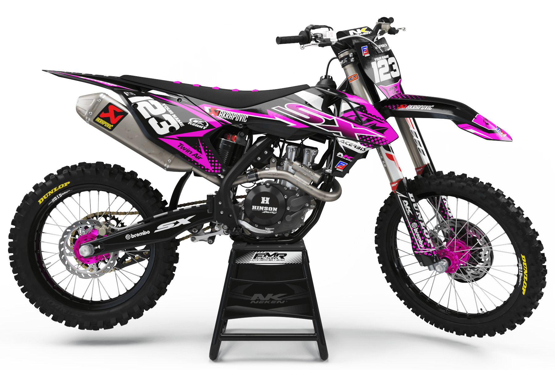 KTM Graphics Kit KTM FACTORY ENERGY PINK : with a unique style