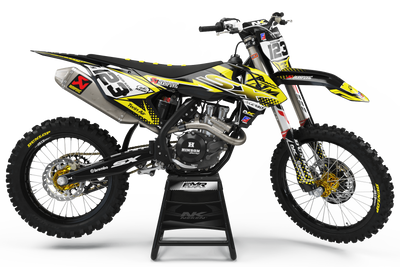 KTM Graphics Kit KTM FACTORY ENERGY YELLOW : with a unique style