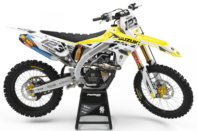 SUZUKI Graphics Kit BUD RACING White And Yellow
