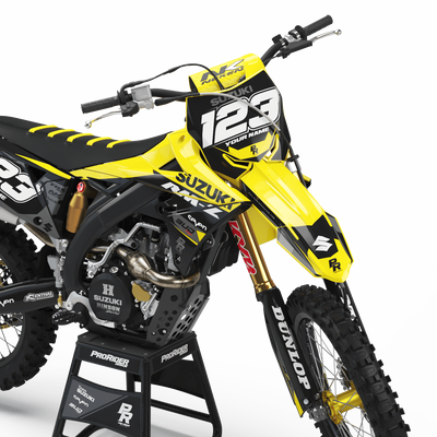 SUZUKI Graphics Kit BUD RACING Black And Yellow