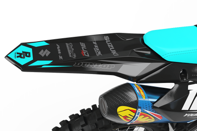 SUZUKI Graphics Kit BUD RACING Black And Cyan