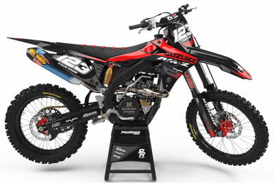 SUZUKI Graphics Kit BUD RACING Black And Red