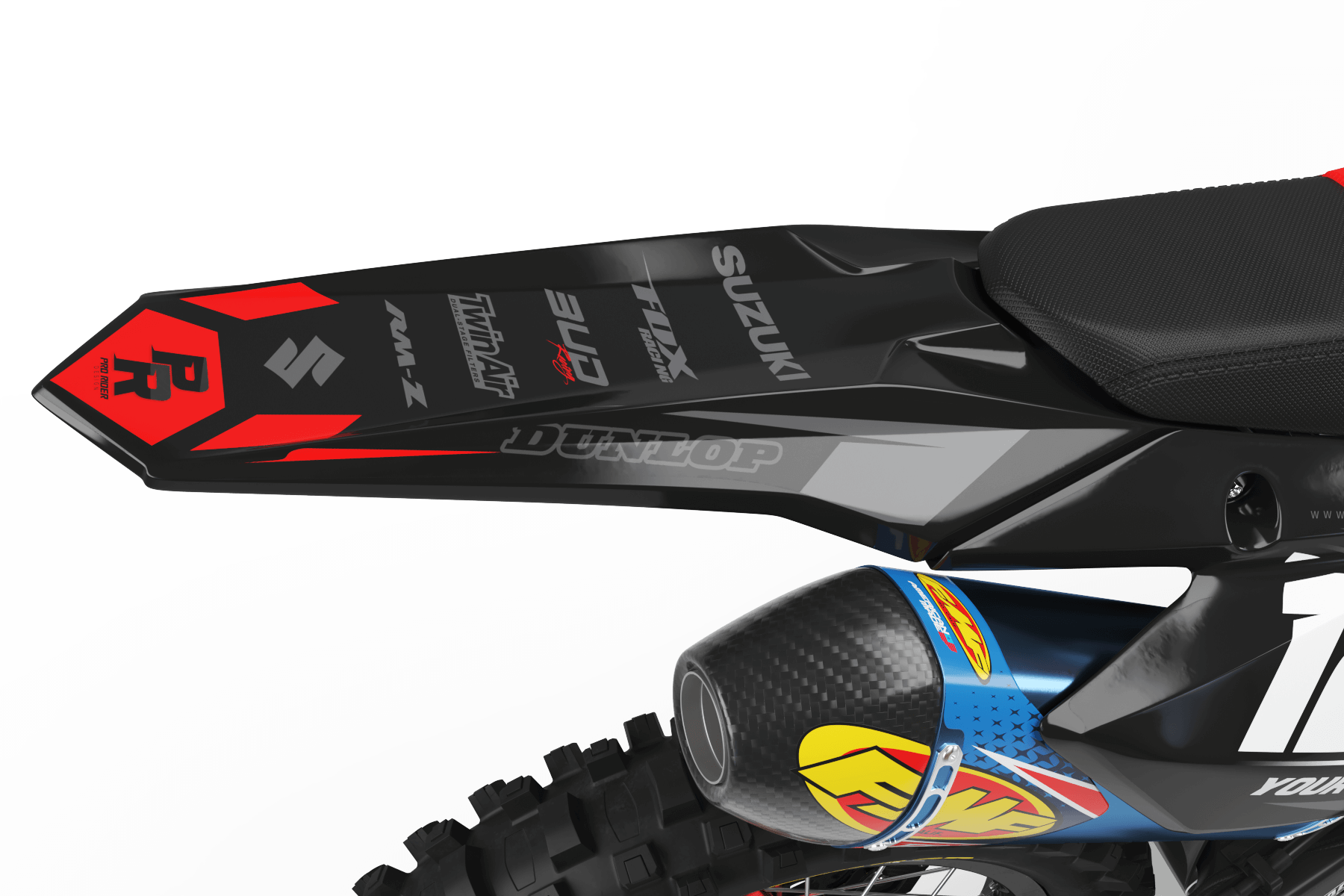 SUZUKI Graphics Kit BUD RACING Black And Red