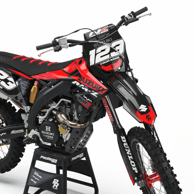 SUZUKI Graphics Kit BUD RACING Black And Red