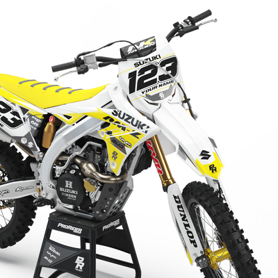 SUZUKI Graphics Kit BUD RACING Yellow And White