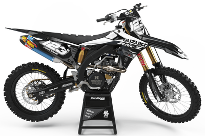 SUZUKI Graphics Kit BUD RACING Black And White