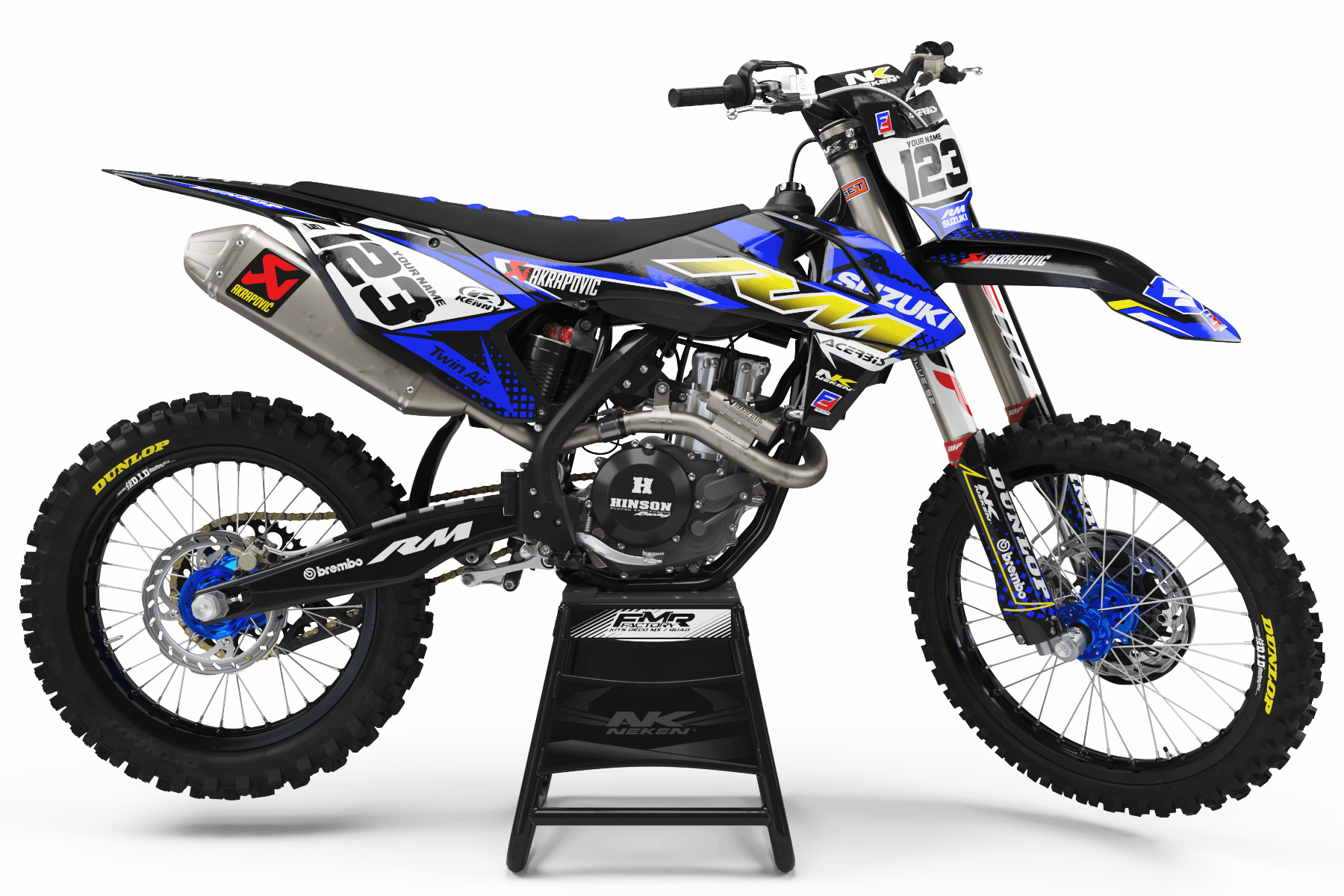Suzuki Graphics FACTORY ENERGY BLUE YELLOW : Our best kits for Suzuki