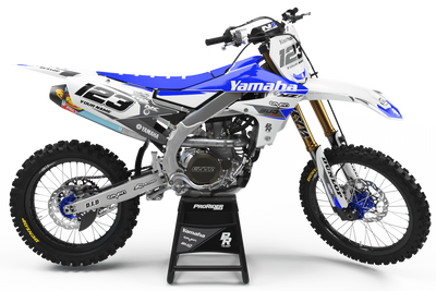 YAMAHA Graphics Kit BUD RACING White And Blue