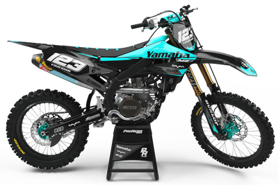 YAMAHA Graphics Kit BUD RACING Black And Cyan