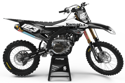 YAMAHA Graphics Kit BUD RACING Black And White