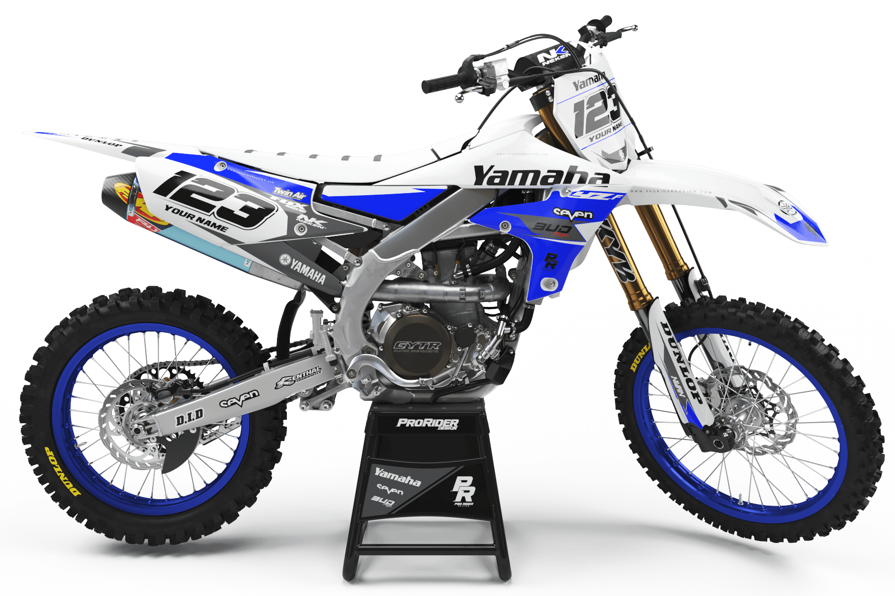 YAMAHA Graphics Kit BUD RACING Blue And White
