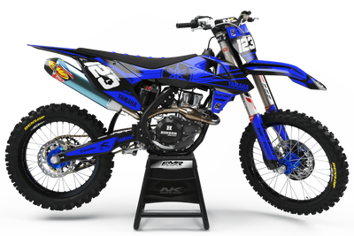 Dirt Bike Graphic kits Yamaha FACTORY Neken BLACK BLUE : high quality